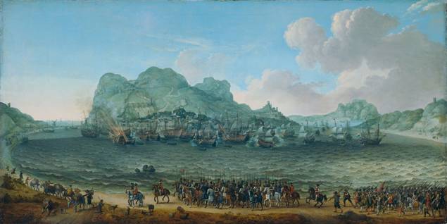Battle of Gibraltar,  Dutch surprise victory over Spanish Fleet, 1607, April 25 (Adam Willaerts) (1577-1644) Rijksmuseum, Amsterdam, SK-A-1387